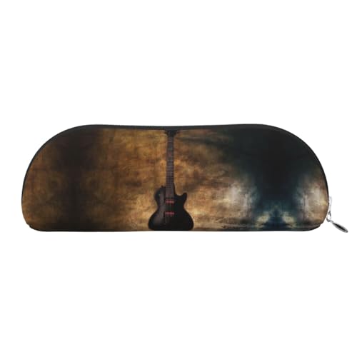 Xcwzbls Leder-Federmäppchen, halbrundär, große Kapazität, Aufbewahrungstasche, Reisetasche, Make-up-Kosmetiktasche, silber, Einheitsgröße, Taschen-Organizer von Xcwzbls