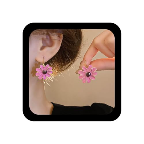 Xduargs Boho Acryl Blume Ohrringe 3d Floral Baumeln Ohrring Lila Gänseblümchen Blume Ohrringe Vintage Floral Blütenblatt Erklärung Ohrring Für Frauen von Xduargs