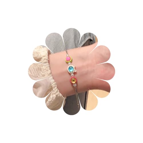 Xduargs Boho Buntes Monster Hand Armband Vintage Monster Hand Harness Kettenarmband Regenbogen Monster Sklavenkette Hand Armband Verstellbar Sklavenkette Armband Schmuck Für Frauen Und Mädchen von Xduargs