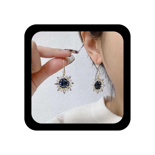 Xduargs Boho Cz Sonnenblume Hoop Ohrringe Gold Gänseblümchen Blume Tropfen Ohrring Vintage Kristall Blume Baumeln Ohrringe Blume Blüte Reif Ohrring Schmuck Für Frauen von Xduargs