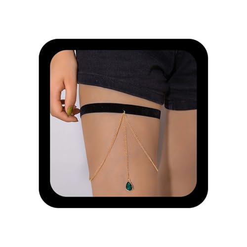 Xduargs Boho Faux Smaragd Baumeln Bein Kette Schwarzem Samt Bikini Geschirr Strumpfband Gürtel Vintage Grün Cz Bein Riemen Einstellbar Rave Oberschenkel Körper Kette Zubehör Schmuck Für Frauen Xduargs Boho Faux Smaragd Baumeln Bein Kette Schwarzem Samt Bikini Geschirr Strumpfband Gürtel Vintage Grün Cz Bein Riemen Einstellbar Rave Oberschenkel Körper Kette Zubehör Schmuck Für Frauen von Xduargs