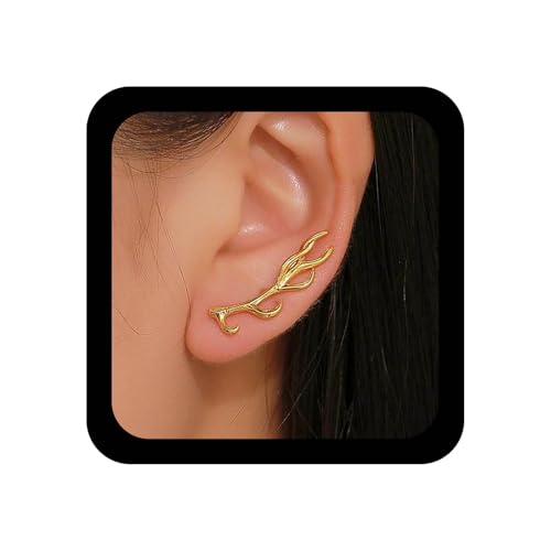 Xduargs Boho Geweih Ohr Climber Ohrringe Gold Rentier Crawler Ohrring Vintage Hirschgeweih Ohr Manschette Ohrringe Personalisierte Hirschhorn Ohrstecker Ohrring Schmuck Für Frauen von Xduargs