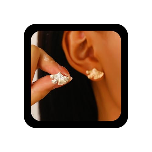 Xduargs Boho Ginkgo Blatt Ohrringe Vintage Ginkgo Biloba Blatt Ohrringe Süße Blatt Ohrringe Metall Strukturierte Blatt Ohrringe Kleine Blatt Ohrringe Für Frauen von Xduargs