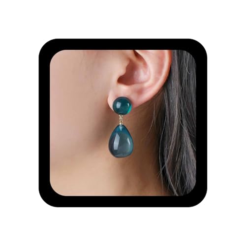 Xduargs Boho Grüne Tropfen Ohrringe Grün Geometrischen Ovalen Tropfen Ohrring Vintage Acryl Wassertropfen Ohrringe Große Träne Ohrstecker Schmuck Für Frauen von Xduargs