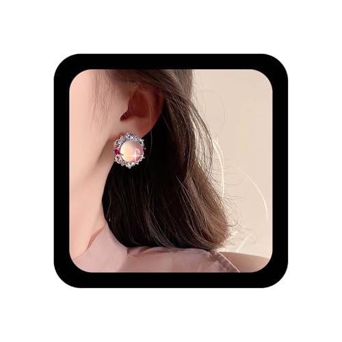 Xduargs Boho Kristall Mondstein Ohrringe Halo Opal Stein Ohrringe Strass Stein Ohrring Silber Opal Mondstein Ohrring Schmuck Für Frauen von Xduargs