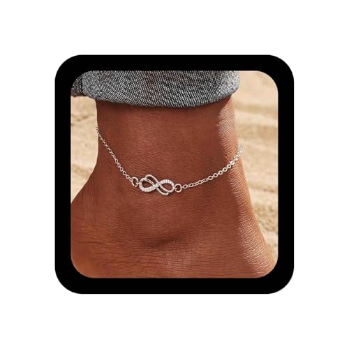 Xduargs Boho Kristall Unendlichkeit Fußkettchen Armband Silber Endlose Liebe Symbol Fuß Kette Vintage Nummer 8 Knöchel Kette Sommer Strand Link Fuß Armband Zubehör Für Frauen Xduargs Boho Kristall Unendlichkeit Fußkettchen Armband Silber Endlose Liebe Symbol Fuß Kette Vintage Nummer 8 Knöchel Kette Sommer Strand Link Fuß Armband Zubehör Für Frauen von Xduargs