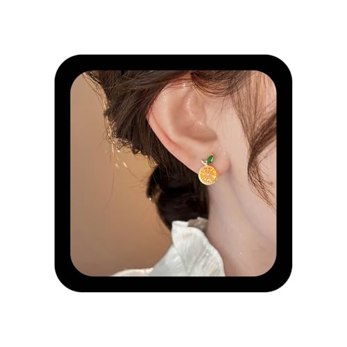 Xduargs Boho Kristall Zitrone Ohrringe Niedlich Obst Zitrone Ohrringe Kreativ Früchte Ohrring Winzige Früchte Ohrring Lustig Lieblich Stud-Schmuck Für Frauen (gelb) von Xduargs