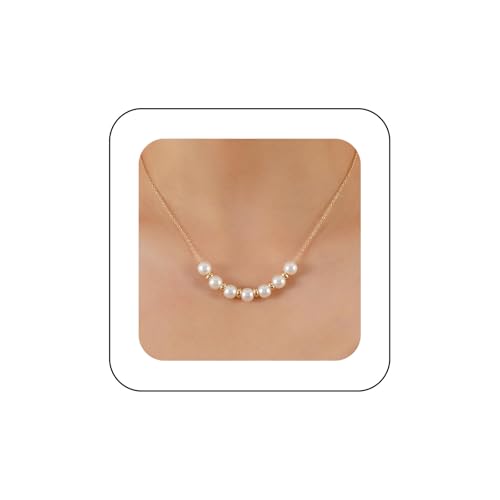 Xduargs Boho Perlen Choker Halskette Gold Perlen Halskette Vintage Perlen Halskette Verstellbare Perlenkette Halskette Schmuck Für Frauen von Xduargs