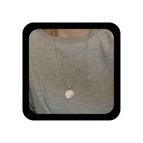 Xduargs Boho Porträt Münze Anhänger Halskette Silber Victorian Venus Choker Halsketten Vintage Runde Box Kette Einstellbar Porträt Italienische Kette Schmuck Für Frauen von Xduargs