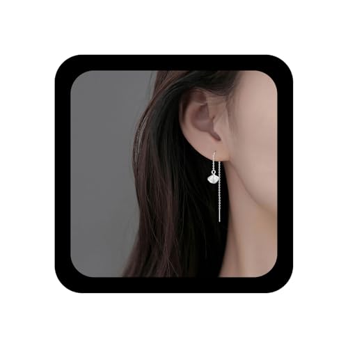 Xduargs Boho Quaste Kette Einfädler Ohrringe Vintage Muschel Einfädler Ohrringe Lange Kette Baumeln Ohrring Ginkgo Blatt Quaste Baumeln Ohrring Für Frauen von Xduargs