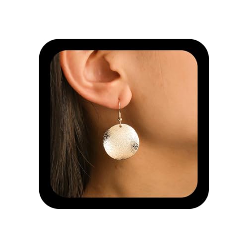Xduargs Boho Scheibe Baumeln Ohrringe Gold Gehämmert Münze Tropfen Ohrring Vintage Scheibe Kreis Ohrringe Münze Kreis Haken Ohrring Schmuck Für Frauen von Xduargs