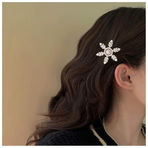 Xduargs Boho Schneeflocke Haarspange Strass Vintage Kristall Schnee Haarnadel Barrette Funkelnde Cz Schnee Haarnadeln Haarspange Kristall Hochzeit Braut Haarspange Dekorative Haarzubehör(gold) von Xduargs