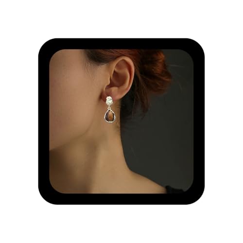 Xduargs Boho Tigerauge Ohrringe Tigerauge Edelstein Ohrring Brauner Naturstein Ohrringe Vintage Brauner Edelstein Baumeln Ohrring Texturierte Münze Ohrstecker Für Frauen von Xduargs