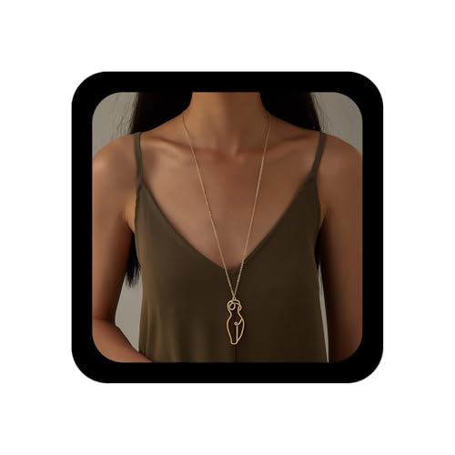 Xduargs Boho Weiblichen Menschlichen Körper Halskette Choker Frauen Skulptur Anhänger Halsketten Vintage Weibliche Form Halsketten Weiblichen Körper Lange Halskette Für Frauen von Xduargs