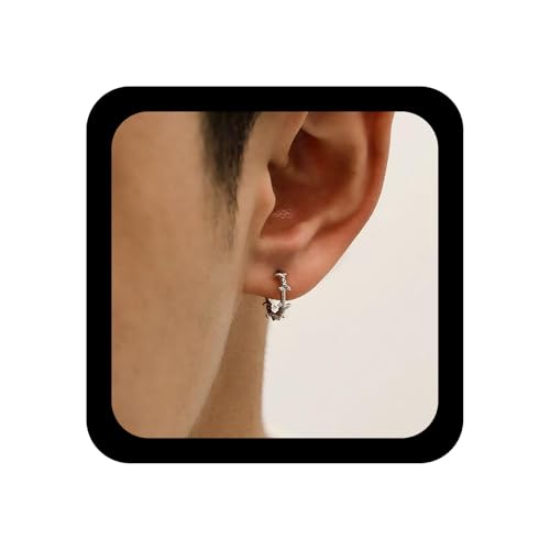 Xduargs Punk Dorn Kreis Reifen Ohrringe Silber Gedreht Dorn Ohrring Vintage Stacheldraht Ohrringe Minimalistisch Zweig Widerhaken Reifen Ohrstecker Schmuck Für Frauen von Xduargs