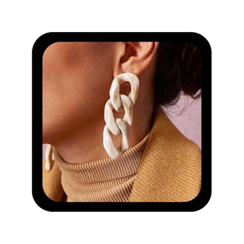 Xduargs Punk Große Kubanische Kette Ohrringe Weiß Acryl Kreis Reifen Ohrstecker Ohrring Vintage Büroklammer Kette Huggie Ohrringe Gothic Kabel Link Baumeln Ohrring Schmuck Für Frauen Xduargs Punk Große Kubanische Kette Ohrringe Weiß Acryl Kreis Reifen Ohrstecker Ohrring Vintage Büroklammer Kette Huggie Ohrringe Gothic Kabel Link Baumeln Ohrring Schmuck Für Frauen von Xduargs