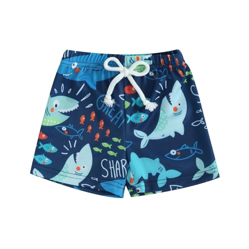 Baby Jungen Strandhosen Elastische Sommer Meer Tierdruck Kordelzug Strand Badehose Fürs Kleinkind Schnell Trocknend Strandhose Tunnelzug Shorts Schwimmhose 1-5 Jahre (Blau-C , 12-18 Months ) von Xeadoffubio
