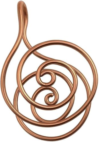 Xebular Copper Palm Ring Reiki Spiral Hand Rings for Meditation & Energy Healing – Handmade Copper Cuffs for Crystal Work, Manifestation And Chakra Balancing, Gift for Women and Men (No Gem) von Xebular