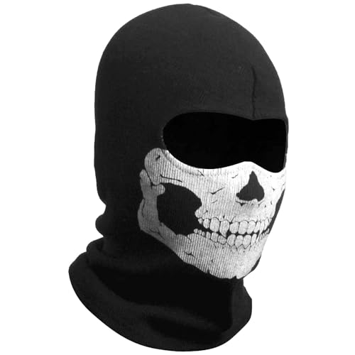 Ghost Maske Call Skull Skelett Maske Cod Sturmhaube für Motorrad Ski Merch Balaclava Männer Herren Mütze Winter Kostüm (A) von XehCaol