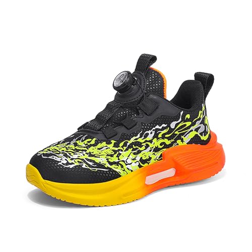 Kinder Sneaker Laufschuhe Jungen Sportschuhe Dinosaurier-Motiv Turnschuhe Bequem Atmungsaktiv Leicht Joggingschuhe Campus Trainingsschuh Braun EU38 von Xemuck