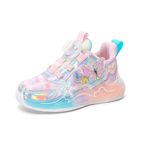 Kinder Sneaker Turnschuhe Mädchen Laufschuhe Niedlich Sportschuhe Bequem Atmungsaktiv Leicht Joggingschuhe Leder Rosa 33 von Xemuck