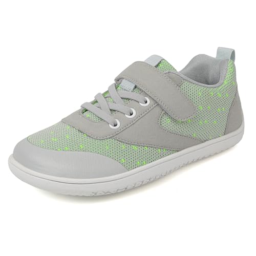 Unisex-Kinder Barfußschuhe Breiter Jungen Mädchen Sneaker Barfussschuhe Kleinkind Leicht Atmungsaktive rutschfest Weich Bequeme Laufschuhe Walkingschuhe EU 25-37 von Xemuck