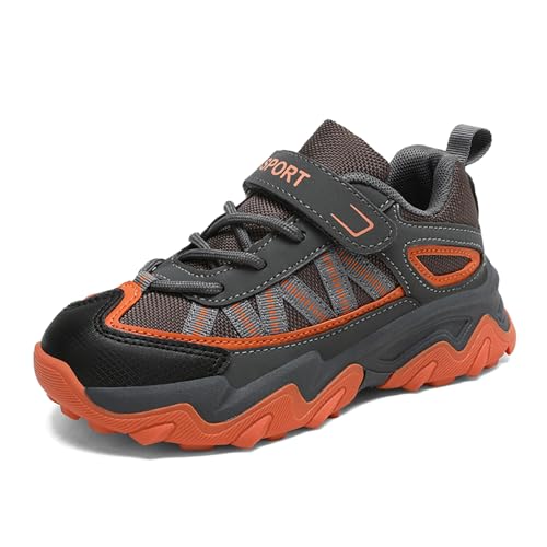 Xemuck Unisex Kinder Wanderschuhe Jungen Sneakers Mädchen Trekkingschuh Outdoor Turnschuhe Sportschuhe SchwarzOrange 29 von Xemuck