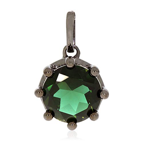 Anhänger mit 10 mm Chromdiopsid-HT Quarz ca. 3,6 ct. Black Rhodium von Xen