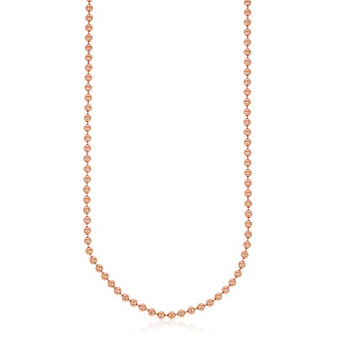 Kugelkette 45 cm lang aus 925 Silber rosévergoldet von Xen