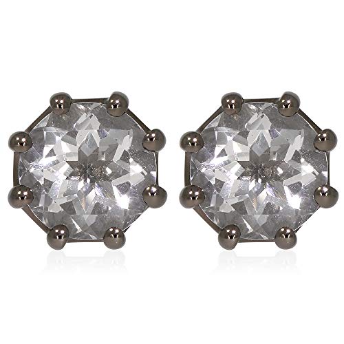 Ohrstecker mit Bergkristall ca. 3,78 ct. Black Rhodium von Xen
