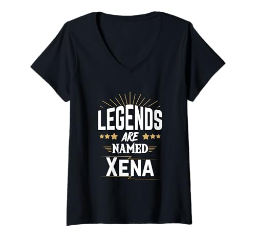 Damen Legenden heißen Xena T-Shirt mit V-Ausschnitt Damen Legenden heißen Xena T-Shirt mit V-Ausschnitt von Xena Name Custom Item - Legends are Named Xena