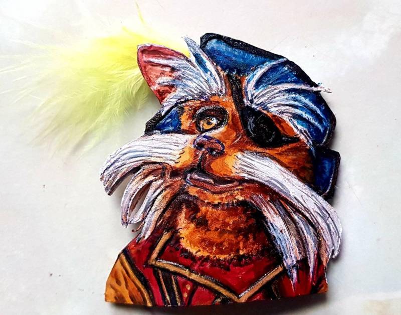 Labyrinth Insipred Sir Didymus Leder Brosche Labyrinth Insipred Sir Didymus Leder Brosche von XenaJoCreations