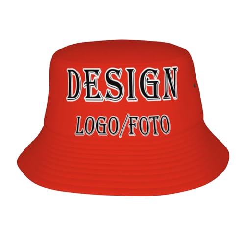 Xenorith Fischerhut personalisiert für Herren und Damen Selbst gestalten Bucket Hat Sie Ihren eigenen Hut mit Text Logo Sonnenhut oder Bild Strandhut Anglerhut Lustig für Abenteuer und Freizeit von Xenorith