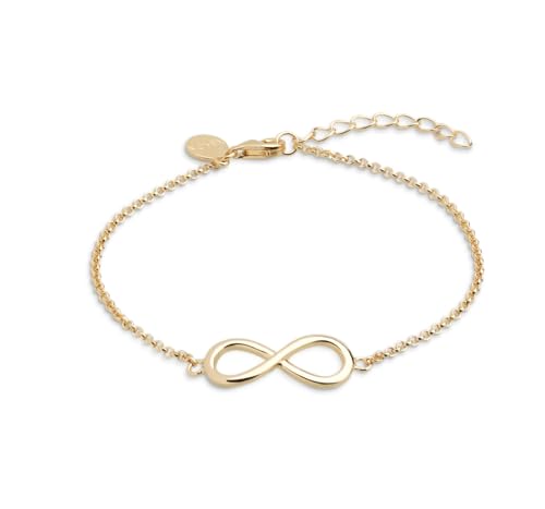 XENOX XS2764G Damen Armband Unendlich Symbolic Power Sterling-Silber 925 Gold 20 cm von XENOX
