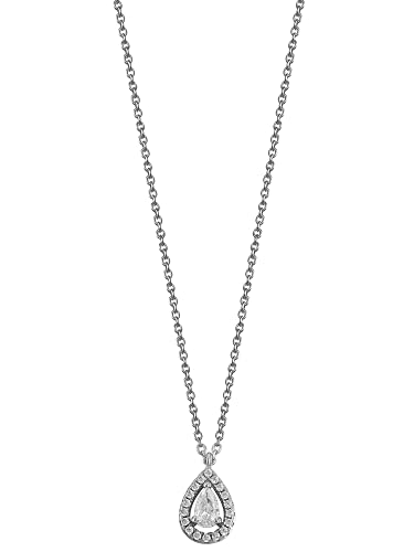 Xenox Damen 925 Sterling Silber Halskette mit Zirkonia-Anhänger in goldfarben - XS6074 von Xenox