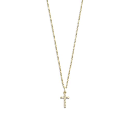 Xenox XS3522GK Kette mit Anhänger Damen Kreuz Zirkonia Silber Gold von Xenox