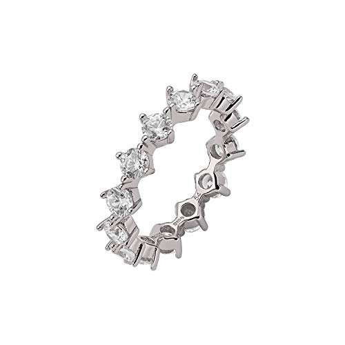 Xenox Damen Ring Sterling Silber 925 mit Zirkonia Steinen - Crush XS2038, Ringgröße (Durchmesser):54 (17.2 mm Ø) von Xenox