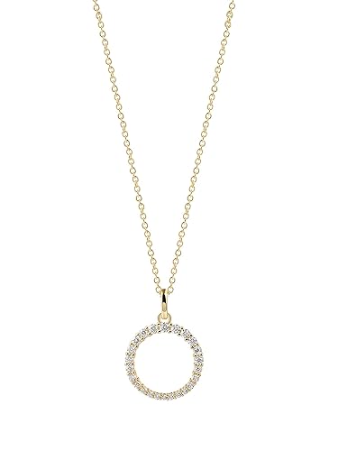 Xenox XS91500G Damen Collier Sterling-Silber 925 Gold weiß Zirkonia 45 cm von Xenox