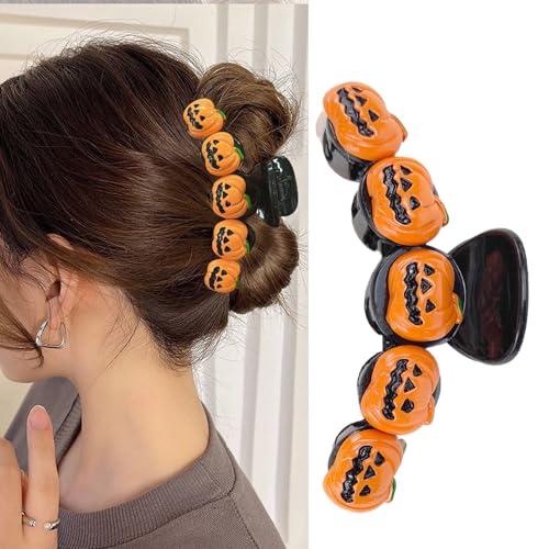 Halloween-Haarklammern, Kürbis-Haarspangen, niedliches Kürbis-Design, Klauen-Clips für dickes Haar, Halloween-Haarschmuck, rutschfeste Haarspangen für Frauen und Mädchen Halloween-Haarklammern, Kürbis-Haarspangen, niedliches Kürbis-Design, Klauen-Clips für dickes Haar, Halloween-Haarschmuck, rutschfeste Haarspangen für Frauen und Mädchen von Xepeelo