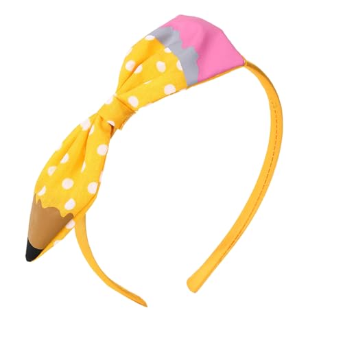Xepeelo Bleistiftschleife Stirnbänder Schulanfang Haarbänder Gelber Bleistift Stirnband Niedliche weiße Punkte Haarreifen Mode Lehrer Haarband Schulanfang Haarschmuck für Mädchen Schüler Xepeelo Bleistiftschleife Stirnbänder Schulanfang Haarbänder Gelber Bleistift Stirnband Niedliche weiße Punkte Haarreifen Mode Lehrer Haarband Schulanfang Haarschmuck für Mädchen Schüler von Xepeelo