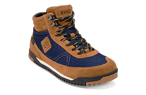 Xero Shoes Herren Ridgeway Wasserdichter Wanderstiefel — Ultraleicht, Nullabsatz, Breite Zehenbox, Barfußgefühl-Stiefel für Herren — Glasierter Ingwer, Größe 43 EU von Xero Shoes