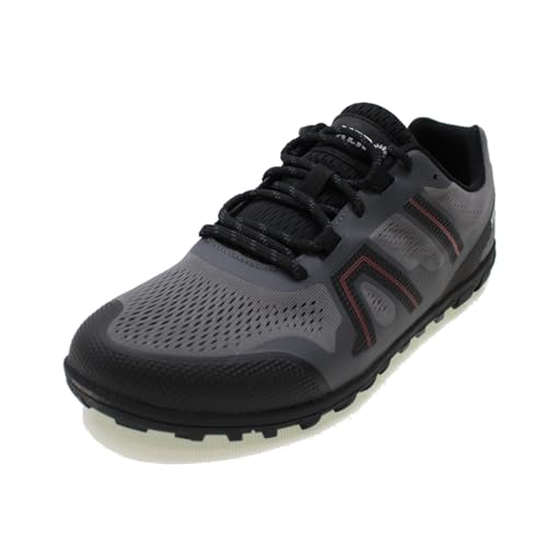 Xero Shoes Herren Mesa Trail II Laufschuhe - Nullabsatz, Breite Zehenbox, Barfuß-Trail-Laufschuhe für Herren - Stahlgrau/Orange, Größe 43 EU von Xero Shoes