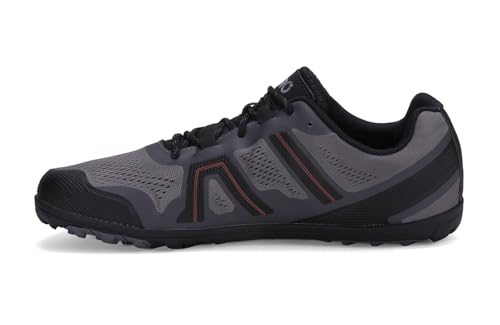 Xero Shoes Herren Mesa Trail II Laufschuhe - Nullabsatz, Breite Zehenbox, Barfuß-Trail-Laufschuhe für Herren - Stahlgrau/Orange, Größe 47 EU von Xero Shoes