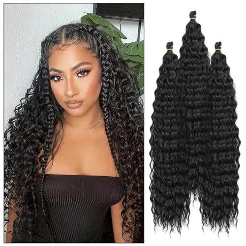 24 Zoll 3 Packs Deep Wave Crochet Hair, Soft Ocean Wave Braiding Crochet Hair For Boho Braids,Goddess Box Braid, Twist Crochet Hair Soft Synthetic Deep Wave Curly Braiding Hair Extensions for Women 24 Zoll 3 Packs Deep Wave Crochet Hair, Soft Ocean Wave Braiding Crochet Hair For Boho Braids,Goddess Box Braid, Twist Crochet Hair Soft Synthetic Deep Wave Curly Braiding Hair Extensions for Women von Xerteam