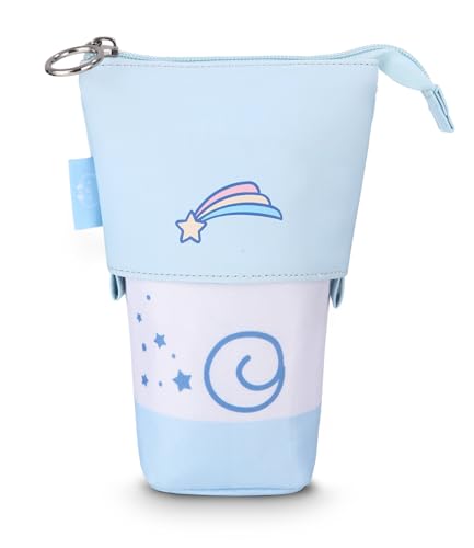 Xespis Federmäppchen Reißverschluss, Teleskopisch Mäppchen, 2-in-1 Standmäppchen, Federtasche Mädchen, Schüttelpenal Teenager, Schulmäppchen, für Mädchen Geschenke 7 8 9 10 11 12 Jahre von Xespis