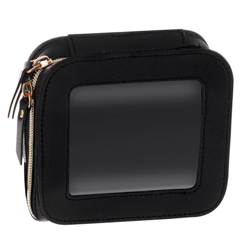 Transparente Make-up-Tasche, Reise-Kulturbeutel, Doppel-Reißverschluss, Aufbewahrungstasche, schwarz, für Damen und Herren Transparente Make-up-Tasche, Reise-Kulturbeutel, Doppel-Reißverschluss, Aufbewahrungstasche, schwarz, für Damen und Herren von Xetpc