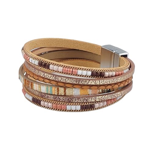 Xeyau Western-Leder-Brecelet für Damen, Country-Konzert-Outfits für Damen, Cowboy-Chic, Boho, Cowgirl-Schmuck, Mode-Accessoires, 7.5, Leder, Kein Edelstein Xeyau Western-Leder-Brecelet für Damen, Country-Konzert-Outfits für Damen, Cowboy-Chic, Boho, Cowgirl-Schmuck, Mode-Accessoires, 7.5, Leder, Kein Edelstein von Xeyau