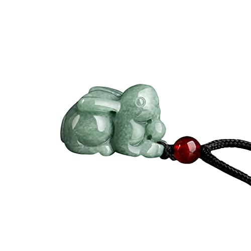 Xgimas Feng Shui Kaninchen-Charm-Halskette Natürlich geschnitzte Jade-Anhänger Halskette für Frauen Herren, personalisierte Mode Glück Freundschaft Choker Halsketten Schmuck Geschenke für Freunde, Jade und Seil, Jade Xgimas Feng Shui Kaninchen-Charm-Halskette Natürlich geschnitzte Jade-Anhänger Halskette für Frauen Herren, personalisierte Mode Glück Freundschaft Choker Halsketten Schmuck Geschenke für Freunde, Jade und Seil, Jade von Xgimas