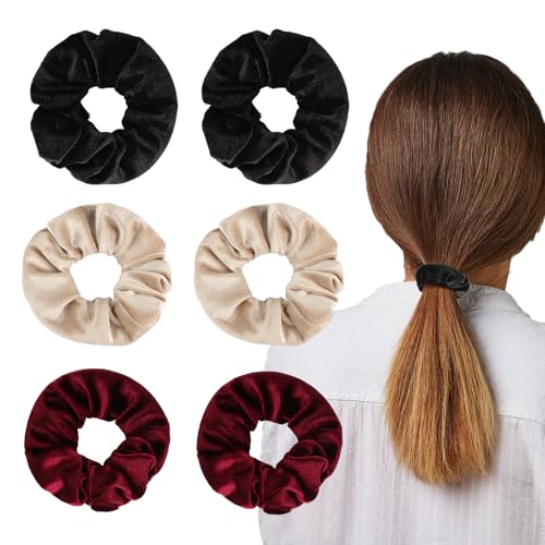 6 Stück Haargummis Scrunchies mit Reißverschluss Tasche, Scrunchies Haargummi mit Reißverschluss Geheimfach Unauffällig Geldversteck zum Verstecken, Reisegadgets Reise Gadgets für Frauen Mädchen von XhjzgcTech