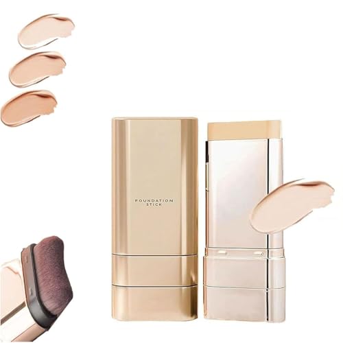 2 in 1 Vivienbeauty Foundation Stick,Multi-use Foundation Stick,Hydrating Lightweight Foundation Stick with Brush for All Skin Types,Brightens,Hydrates (Fair Color) von XiChiu